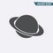 Planet vector icon. Flat saturn symbol isolated on white background. Trendy internet concept. Modern