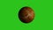 Planet Venus rotating green screen