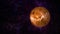 Planet Venus on Stars Background