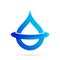 planet water logo with bold concept