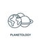 Planetology icon. Monochrome simple Bioengineering icon for templates, web design and infographics