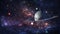 Planets and galaxy, science fiction wallpaper. Beauty of deep space.