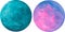 Planets realistic transparent set with planets isolated vector illustration. Planets, stars, comet, moon