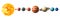 Planets of the solar system, 3D rendering