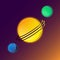 Planets of the Solar system stars universe vector illustration