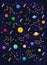 Planets, stars, constellations, comets