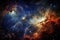 Planets, stars and galaxies in outer space showing the beauty of space exploration. A breathtaking image of a bustling colorful