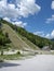 Planica Ski jumping hills in the summer. The Planica Nordic Centre. Julian Alps. Slovenia. Europe