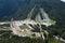 Planica sports centre with ski jumps in Julian Alps
