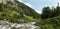Planina Zapotok in the end of Zadnja Trenta valley in Triglav national park in Julian Alps in Slovenia