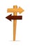 Plank arrow road sign icon on white background