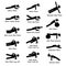 Plank Training Variations Exercise Clipart