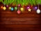 Planked wood with Christmas ornament