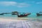 Planks backdrop beach blur boat