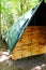 Planks Of Wood Drying Out In Forest 