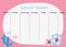 Planner with spring floral scandinavian illustrations and trendy lettering. Template for agenda, planners, check lists, and other