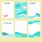 Planner vector template with cute marine animals