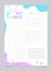 Daily planner worksheet design template