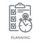 Planning Exam Time Management Line Icon