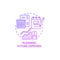 Planning future expenses purple gradient concept icon