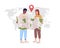 Planning romantic weekend getaway 2D vector isolated illustration