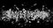 Planning word sign letters crash and slowly shatter into small pieces like glass. Slow motion fragments scatter in all directions