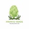 Plant Artichoke logo design - vector