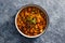 Plant-based food, vegan sweet potato and pumpkin stew with butter beans and roasted veggies