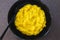 Plant-based food, vegan turmeric nutritional yeast risotto