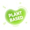 Plant based vegan diet icon sign