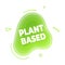 Plant based vegan diet icon sign