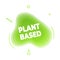 Plant based vegan diet icon sign