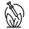 Plant biology icon, outline style