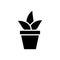Plant in black pot icon