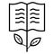 Plant book icon vector