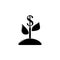 plant dollar icon. Element of finance illustration. Premium quality graphic design icon. Signs and symbols collection icon for