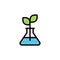 Plant, flask icon. Simple color with outline vector elements of stinks icons for ui and ux, website or mobile application