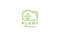 Plant / flower /  camera photography  line logo design icon