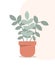 Plant in flowerpot vector concept