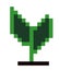Plant for game design, pixelated flower vector