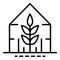 Plant greenhouse icon, outline style