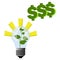 Plant grow inside the lamp - light and inspirations for business idea to make money and growing to top