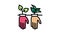 plant growing from gloves color icon animation