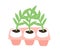 Plant grows in eggshell, the vector graphic