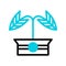 Plant icon duotone black blue colour symbol illustration