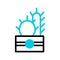 Plant icon duotone black blue colour symbol illustration