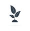 Plant Icon. Vector Icon Illustration. Agriculture symbol, biology cultivation sign, garden plant. Nature leaf symbol