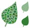 Plant leaf Composition Icon of Humpy Items