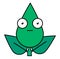 Plant leaf neutral emotion emoticon icon