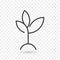 Plant outline icon. linear style sign for mobile concept and web design. Growing plant simple line vector icon. Symbol, logo illus
